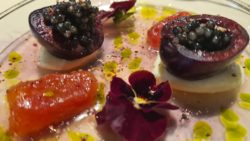 Gazpacho de cerezas con caviar. El Invernadero